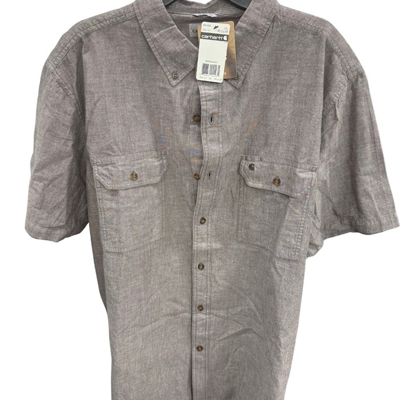 Carhartt Men's Casual Button Down in Gray - Picture 1 of 4